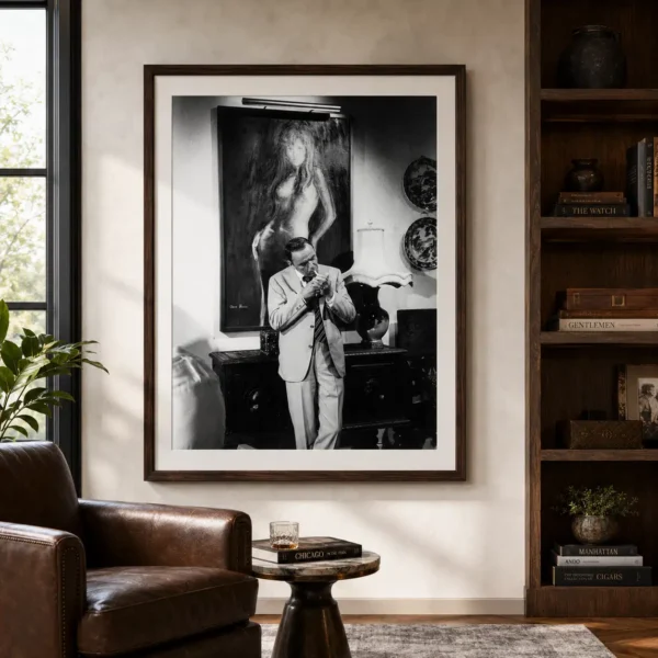 Frank Sinatra White Suit Poster, Interior Candid Photo Print