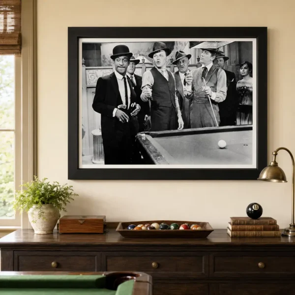 Frank Sinatra Billiards Scene Poster, Pool Hall Photo Print