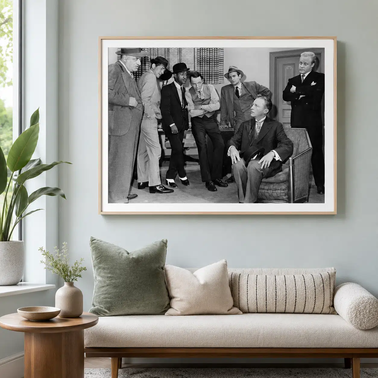 Frank Sinatra black and white poster showing the wide crop.