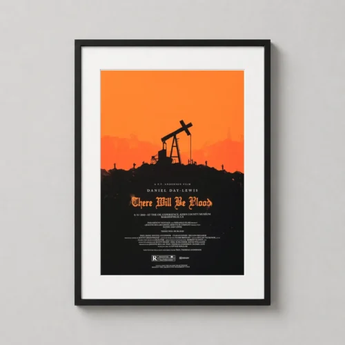 There Will Be Blood Olly Moss Mondo Silhouette Movie Poster