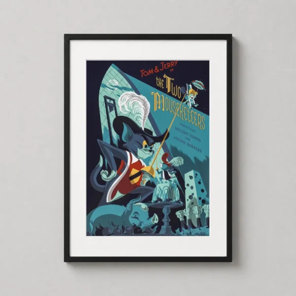 Tom and Jerry in The Two Mousketeers by Anne Benjamin Movie Poster