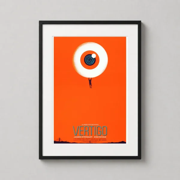 Alfred Hitchcock's Vertigo Mondo Movie Poster by Gary Pullin, Orange