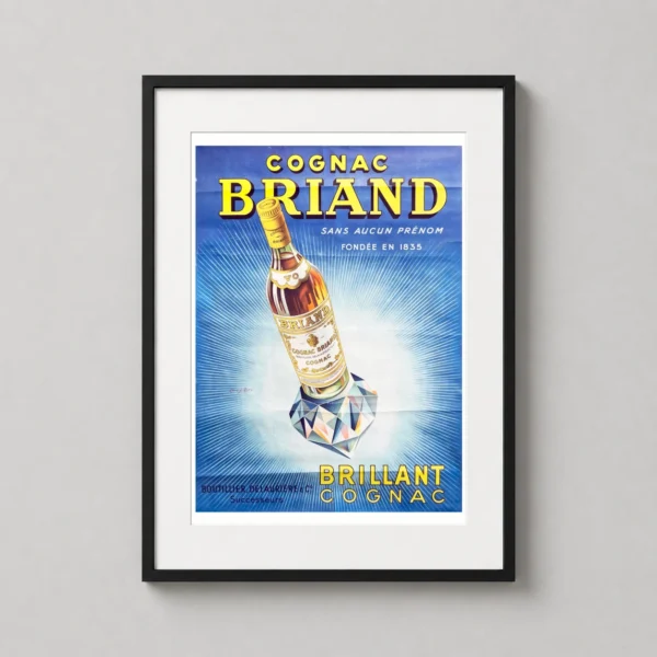 Cognac Briand 1920s French Vintage Advertising Art Print