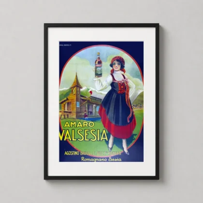 Amaro Valsesia Vintage Poster - 1920s Italian Bar Wall Art vintage advertising artwork for wall decor