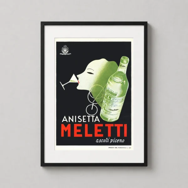 Anisetta Meletti Italian Liqueur Vintage Art Deco Art Print
