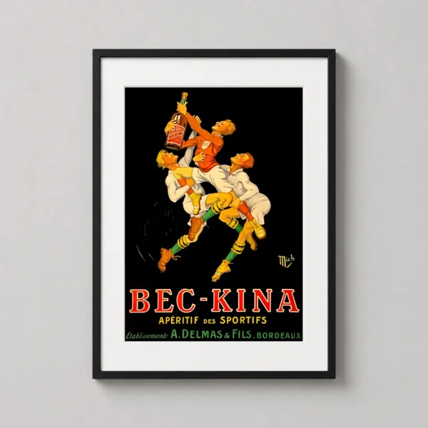 Bec-Kina Aperitif des Sportifs Art Deco French Vintage Art Print