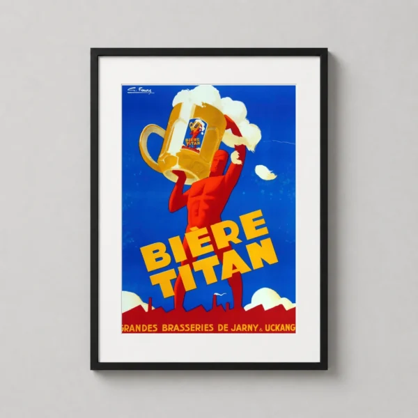 Biere Titan Vintage French Beer Advertising G. Faure Art Print