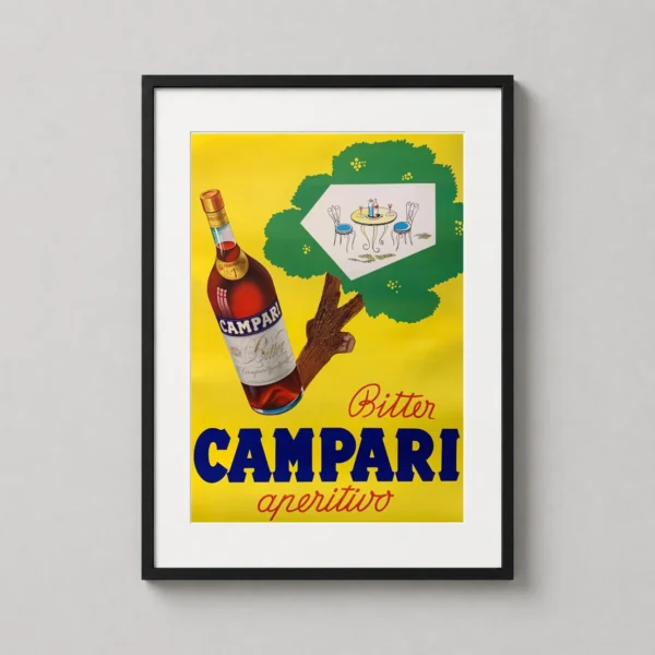 Bitter Campari Aperitivo Italian Advertising Vintage Art Print