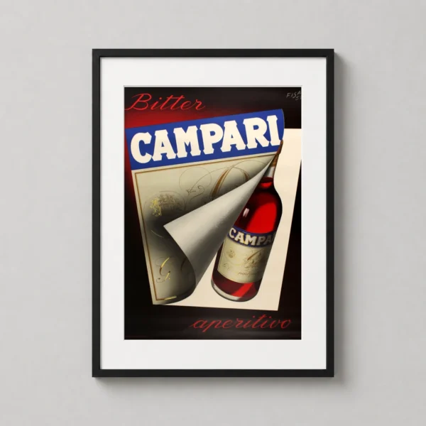 Campari Bitter Aperitivo 1957, Italian Bar Vintage Poster