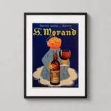 S. Morand Sainmoran Buvez Sain Vintage French Wine Art Print