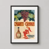 Chianti Campani Vintage Italian Wine Advertising Art Print