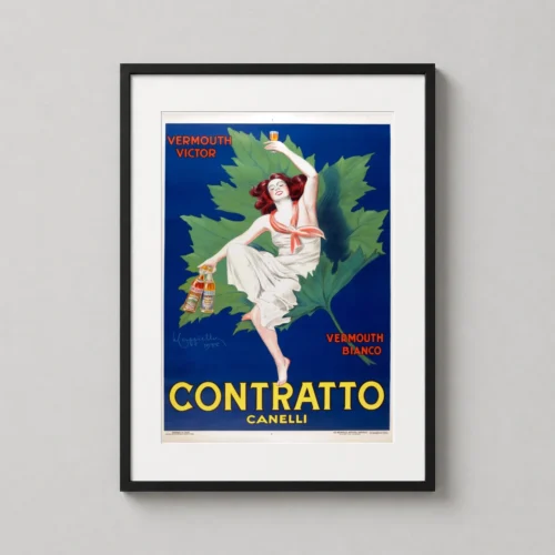 Contratto Canelli Vermouth 1925 Leonetto Cappiello Vintage Poster