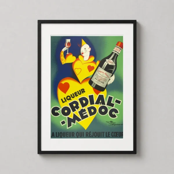 Cordial-Médoc Liqueur French Art Deco Advertising Vintage Poster