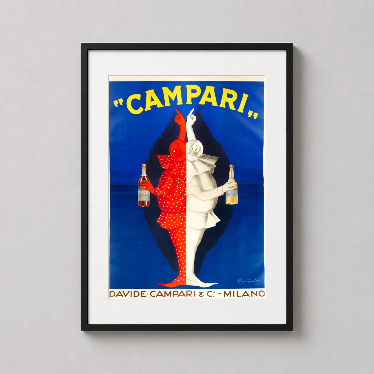 Leonetto Cappiello Campari 1921 — this 1921 Leonetto Cappiello advertisement features a split red and