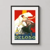 Vintage Anis Del Oso Liqueur Spanish Art Deco Advertising Poster