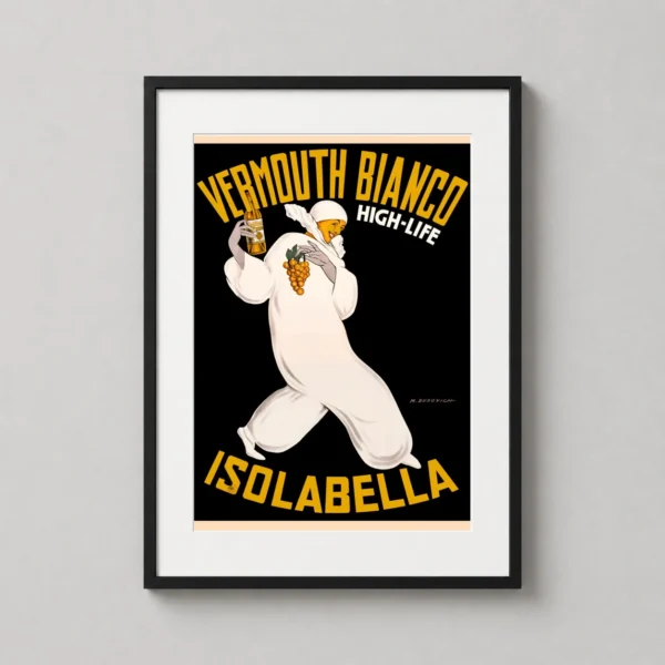 Isolabella Vermouth Bianco High-Life Vintage Poster by Marcello Dudovich