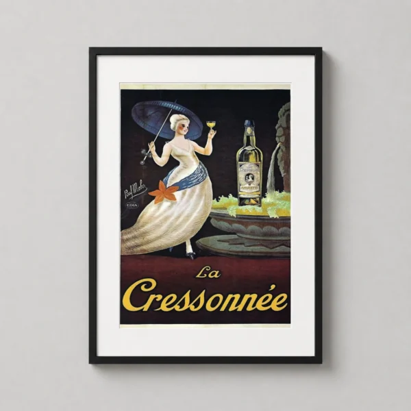 La Cressonnee Anisette 1923 Vintage French Art Deco Art Print