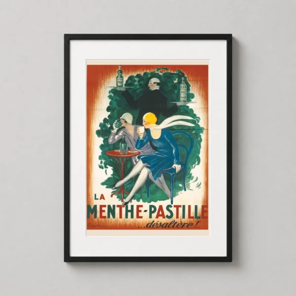 La Menthe-Pastille 1929 Vintage Art Deco French Advertising Wall Art Print