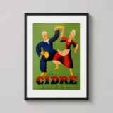 Le Cidre Soleil de la Vie French Vintage Cider Art Print