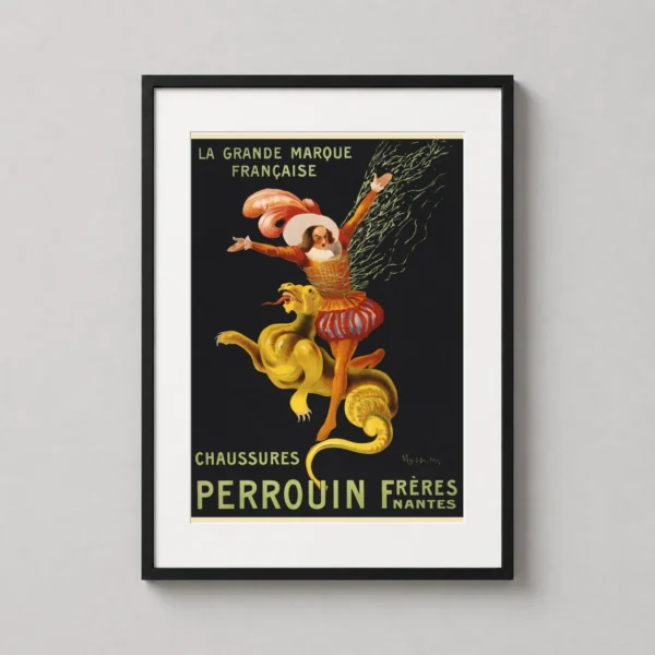 Vintage Perrouin Freres Nantes French Shoe Advertising Art Print