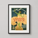 Liquore Strega 1906 Art Nouveau Vintage Poster by Alberto Chappuis