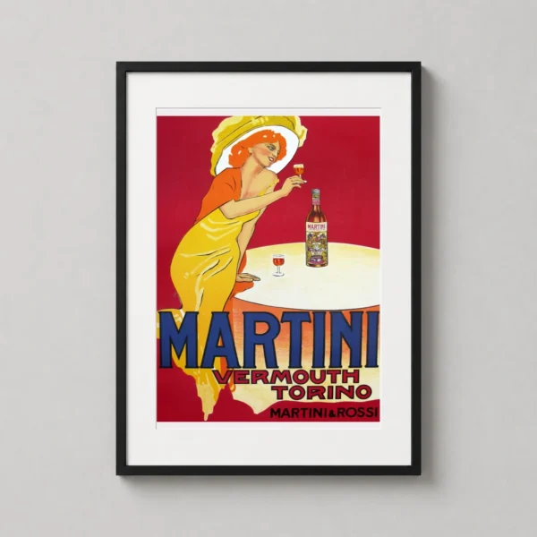 Martini Rossi Vermouth Torino Vintage Italian Art Print