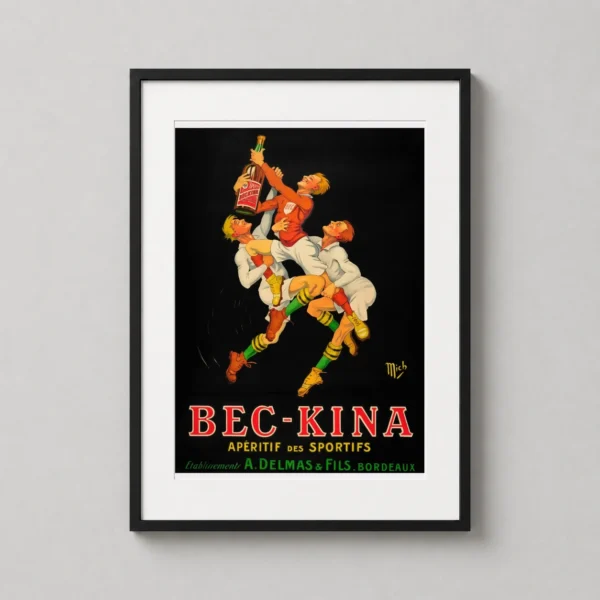 Bec-Kina Aperitif des Sportifs Vintage French Advertising Art Print