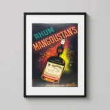Rhum Mangoustans Vintage French Caribbean Rum Advertisement Poster