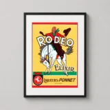 Vintage Rodeo Elixir Liqueurs-Ponnet Advertising Art Print