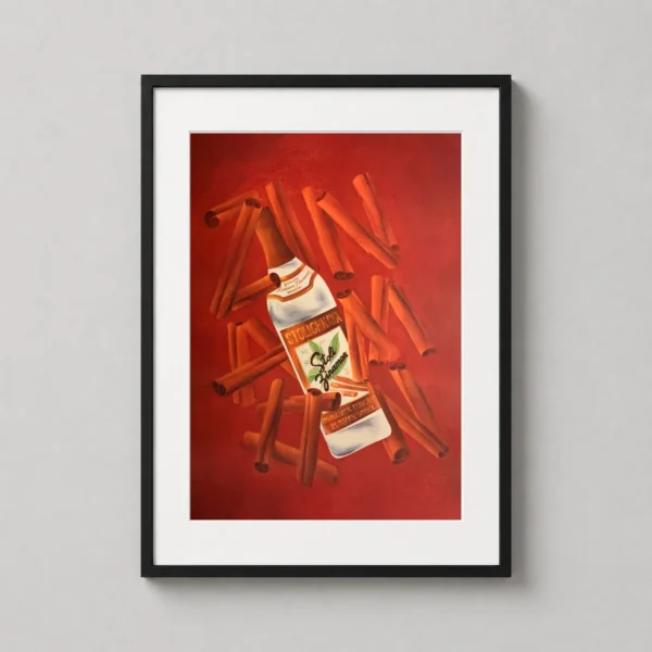 Stolichnaya Stoli Zinamon Cinnamon Vodka Vintage Advertising Print