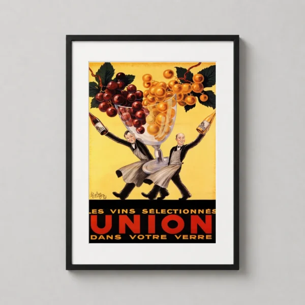 1950 Les Vins Selectionnes Union French Advertising Vintage Poster