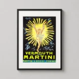 Martini & Rossi Vermouth Torino Vintage Italian Art Deco Poster