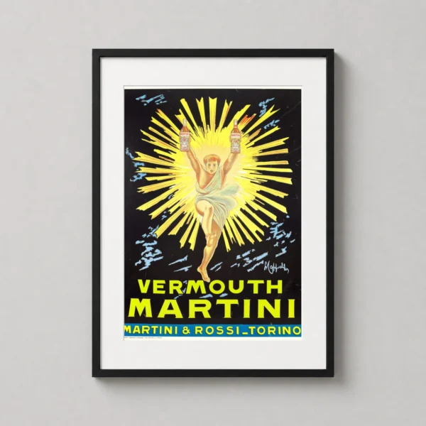 Martini & Rossi Vermouth Torino Vintage Italian Art Deco Poster