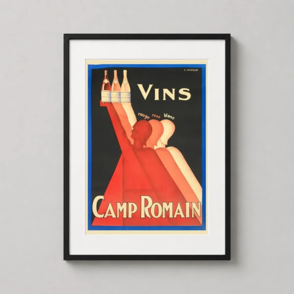 Vins Camp Romain French Wine Advertisement by L. Gadoud Art Print