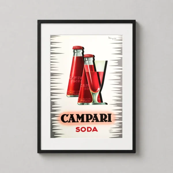 Campari Soda Vintage Italian Aperitivo Advertising Art Print
