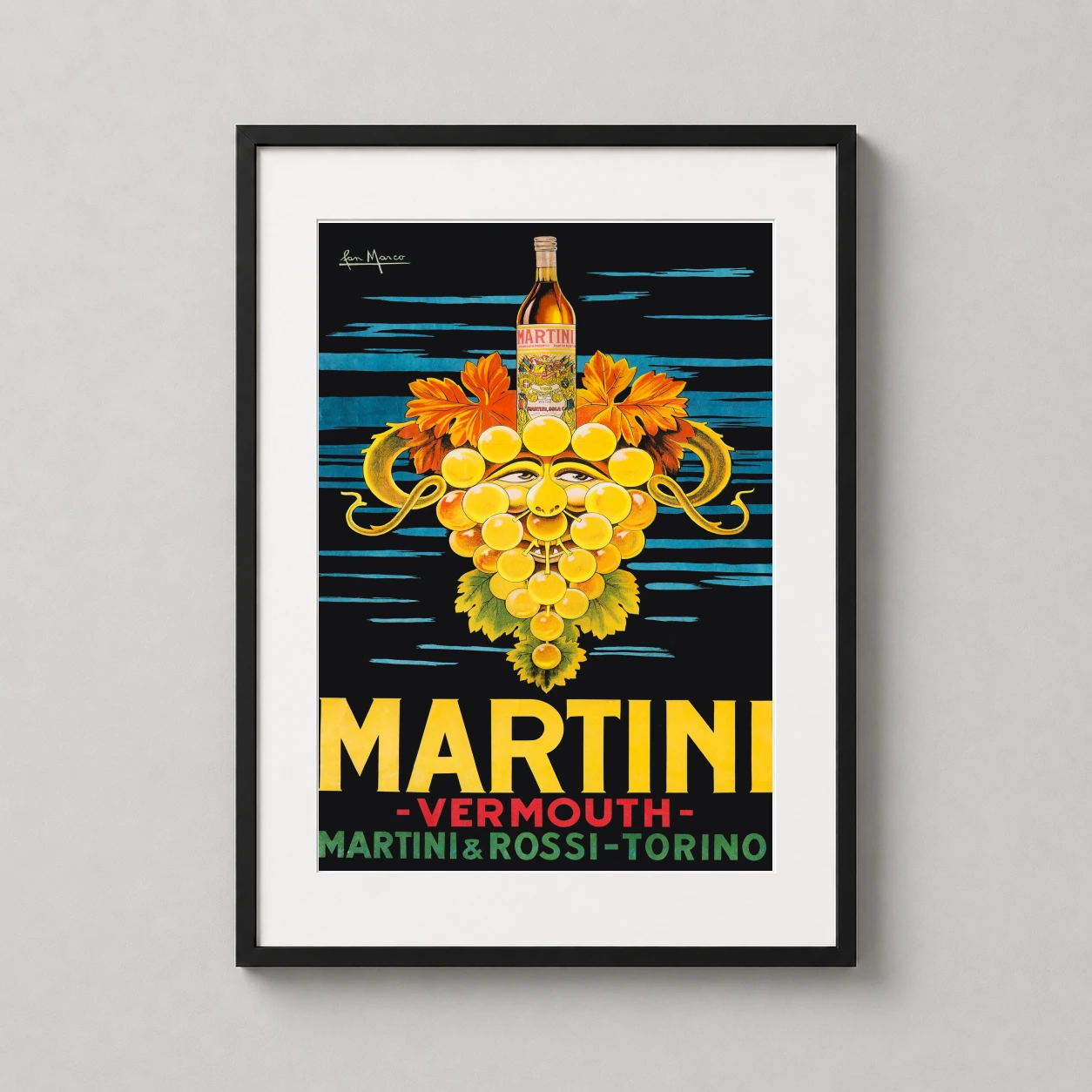 Martini Rossi Vermouth 1920s Advertising — vibrant Art Deco advertisement for Martini & Rossi featuring a