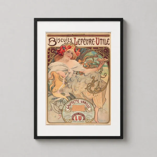 Lu Biscuits Gaufrette Vanille Vintage French Advertising Art Print