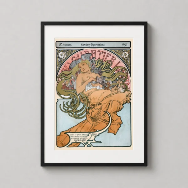 Au Quartier Latin by Alphonse Mucha, Art Nouveau Art Print