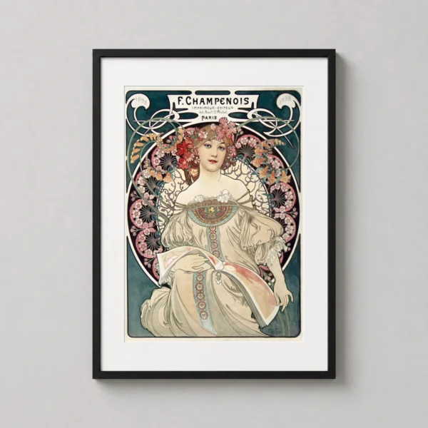 Alphonse Mucha F. Champenois 1898 Art Nouveau Art Print