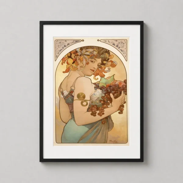 Mucha Fruit 1897 Art Nouveau Vintage Reproduction Fine Art Print