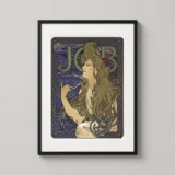 Alphonse Mucha Job Rolling Papers 1897 Art Nouveau Vintage Poster