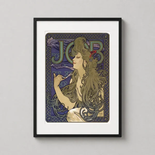 Alphonse Mucha Job Rolling Papers 1897 Art Nouveau Vintage Poster