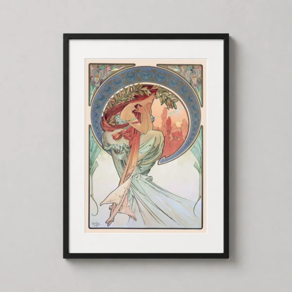 Alphonse Mucha The Arts Music 1898 Art Nouveau Art Print