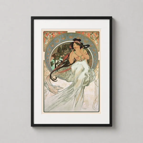 Alphonse Mucha Music 1898, Art Nouveau Masterpiece Art Print