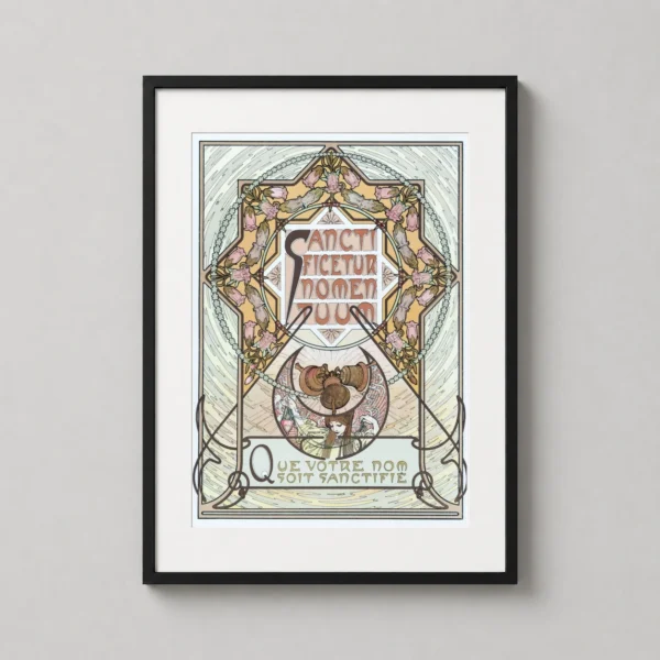 Alphonse Mucha Le Pater Sanctificetur Nomen Tuum Art Nouveau Print