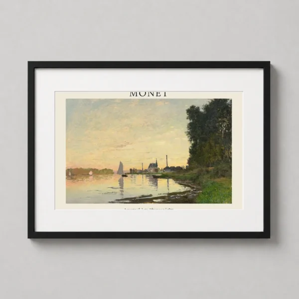 Claude Monet Argenteuil Late Afternoon 1872 Impressionist Art Print
