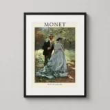 Claude Monet Bazille and Camille 1865 Impressionist Art Print