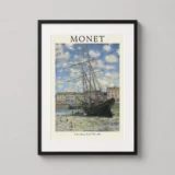 Claude Monet Boat Lying at Low Tide 1881 Impressionist Art Print