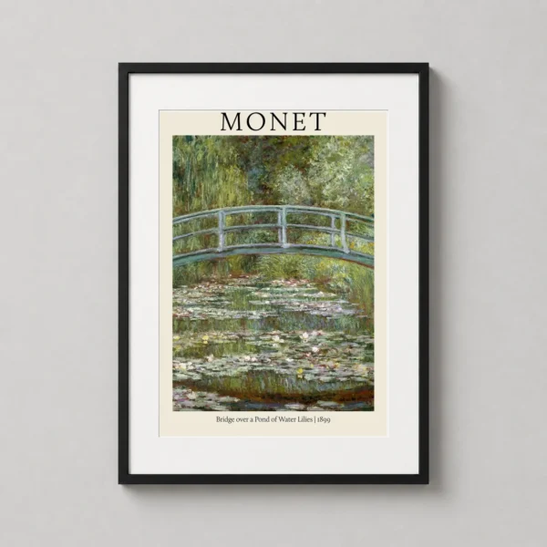 Claude Monet Bridge over a Pond of Water Lilies Fine Art Print