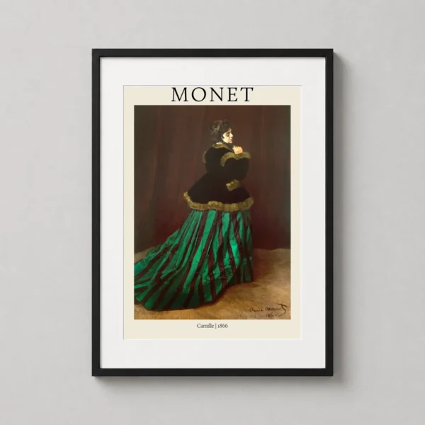Claude Monet Camille The Woman in the Green Dress Art Print